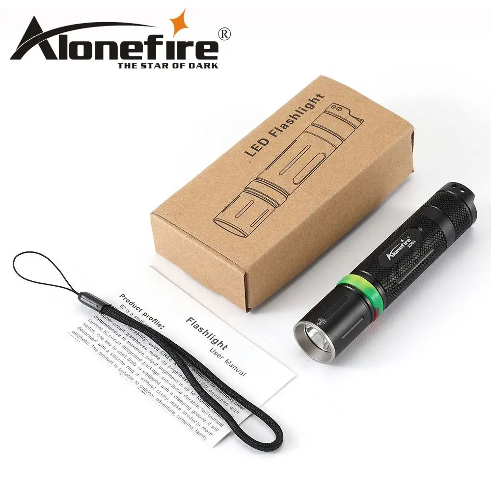 

AloneFire X001 Colourful Waterproof LED Flashlight High Power Mini Spot Lamp 3 Models Camping Equipment Torch Flash Light