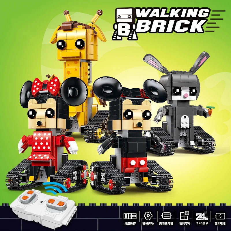 

Technic Cartoon disneyING Mouse giraffe rabbit Control Robot Remote Compatible LegoINGlys Building Blocks Bricks Kids Gifts