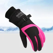 Полные Пальцы зимние теплые перчатки для сноуборда, лыж унисекс Ветрозащитный каракули напечатаны водонепроницаемые утепленные Мотоциклетные Перчатки