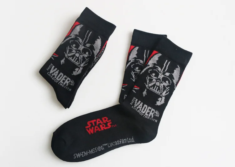 

2018 Movie Star Wars Socks Men's Tube Football Socks STARWARS Cotton Ski Thick Warm Black Leg Socks Comfortable and stylish