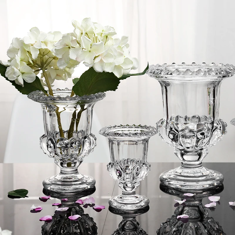 Модные хрустальные украшения ваза прозрачная гидропонная сушеные цветы украшение утолщение Стекло ремесла подарок для дома