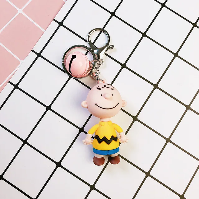 Новинка 2019 Высококачественная Милая мультяшная цепочка для ключей Charlie Brown дам