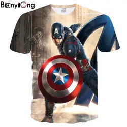 2018 футболка Для мужчин комиксов Marvel Мстители футболка Для мужчин супергероя Капитан Америка Человек-паук Железный человек футболка Лето
