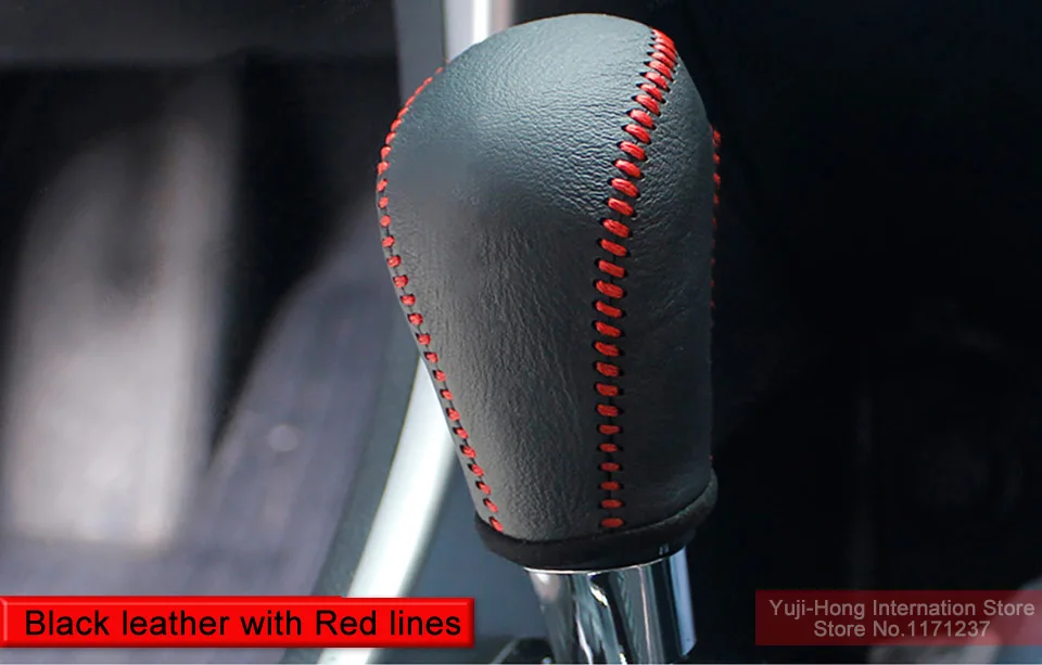 Yuji-Hong автомобильные чехлы для интерьера чехол для hyundai Sonata 8 автоматическое переключение ошейники из натуральной кожи прошитый вручную Чехол черный/красный линии