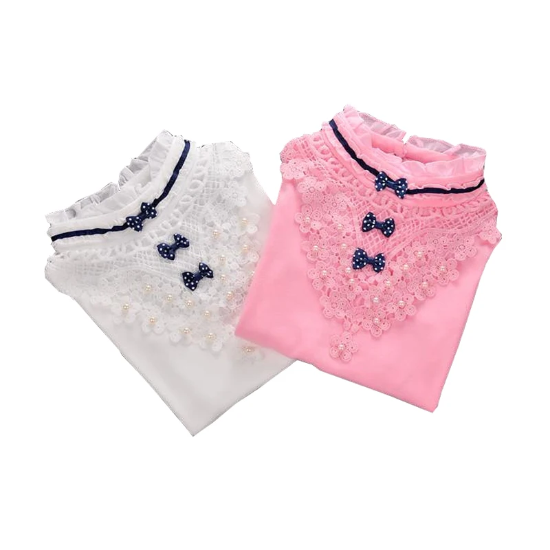 Autumn Winter 2017 Kids Clothes Children Turtleneck Shirt Fashion White Pink Long-sleeved Warm T-shirt Student Girls Lace Tops цена Autumn Winter 2017 Kids Clothes Children Turtleneck Shirt Fashion White Pink Long-sleeved Warm T-shirt Student Girls Lace Tops цены онлайн