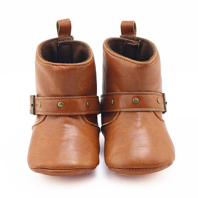 Toddler Newborn Baby Boy Girl Crib Boots Soft Sole Boots Prewalker Warm