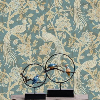 

Beibehang 3D wallpaper Peacock southeast Asia style luxury 3d sitting room bedroom 3d wallpaper household adornment wall paper