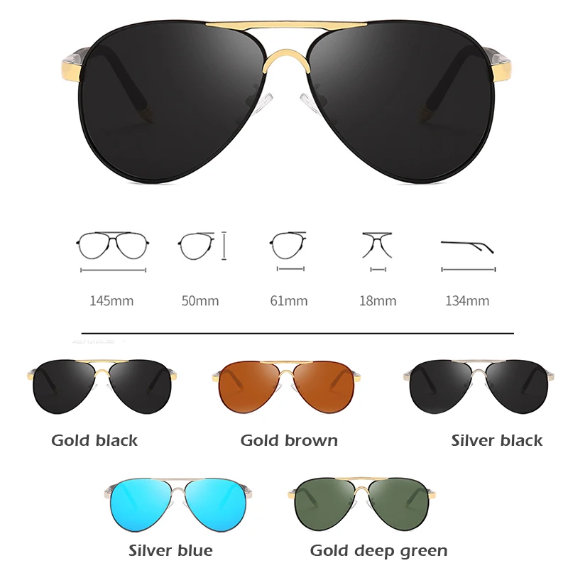 Брендовые дизайнерские солнцезащитные очки, мужские поляризованные Модные классические металлические очки пилота, солнцезащитные очки для рыбалки, вождения, очки для мужчин/женщин