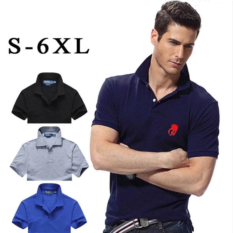 

Brand Horse Men Short Sleeve Logo Polo Shirts Summer Turn-down Collar Body Fit Men Casual Polo Shirts Short Sleeve for Men