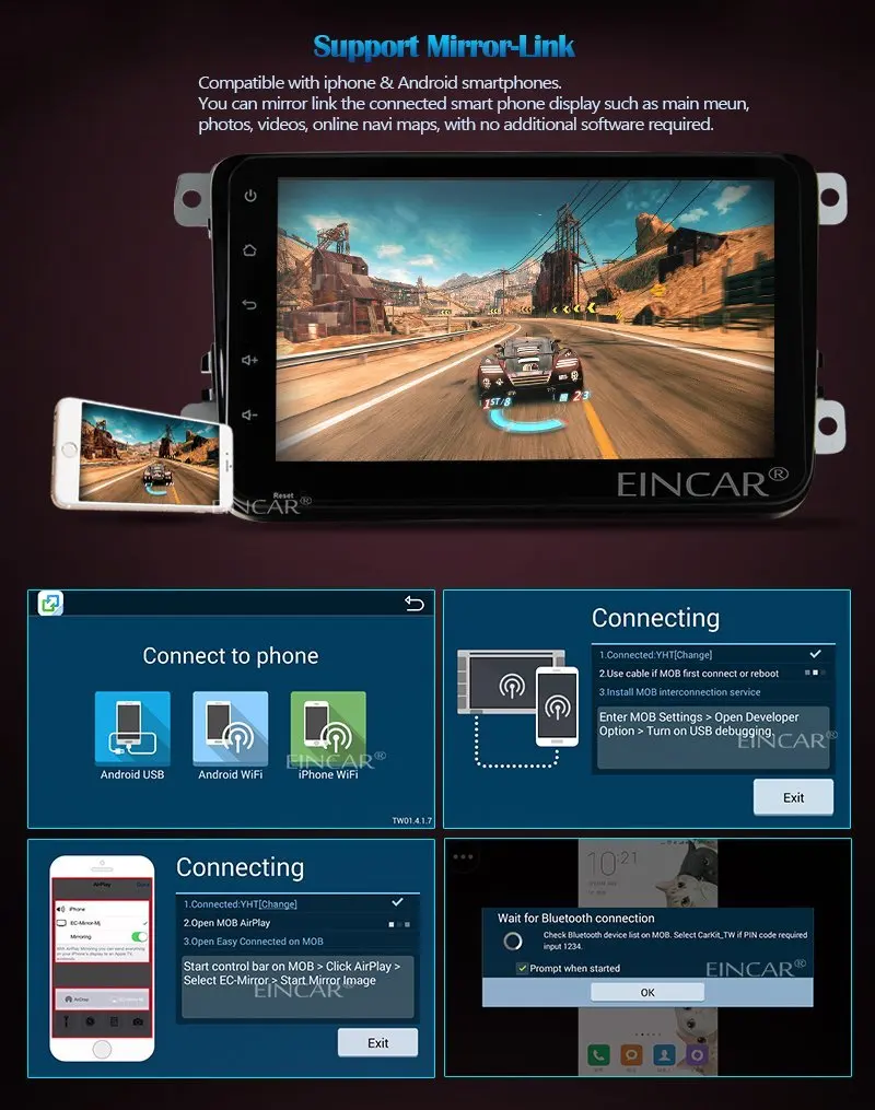 Best for VW Volkswagen Android 5.1 Bluetooth 2 Din Car Audio Stereo Head Unit GPS Navigation Car MP3 Player 2Din In dash Car Radio FM 2