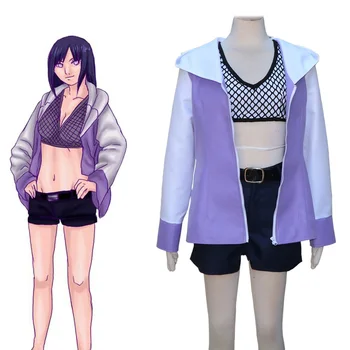 

High-Q Unisex Anime Cos NARUTO Shippuden Road to Ninja Hyuga Hinata Summer Suit Anime Cosplay Costume