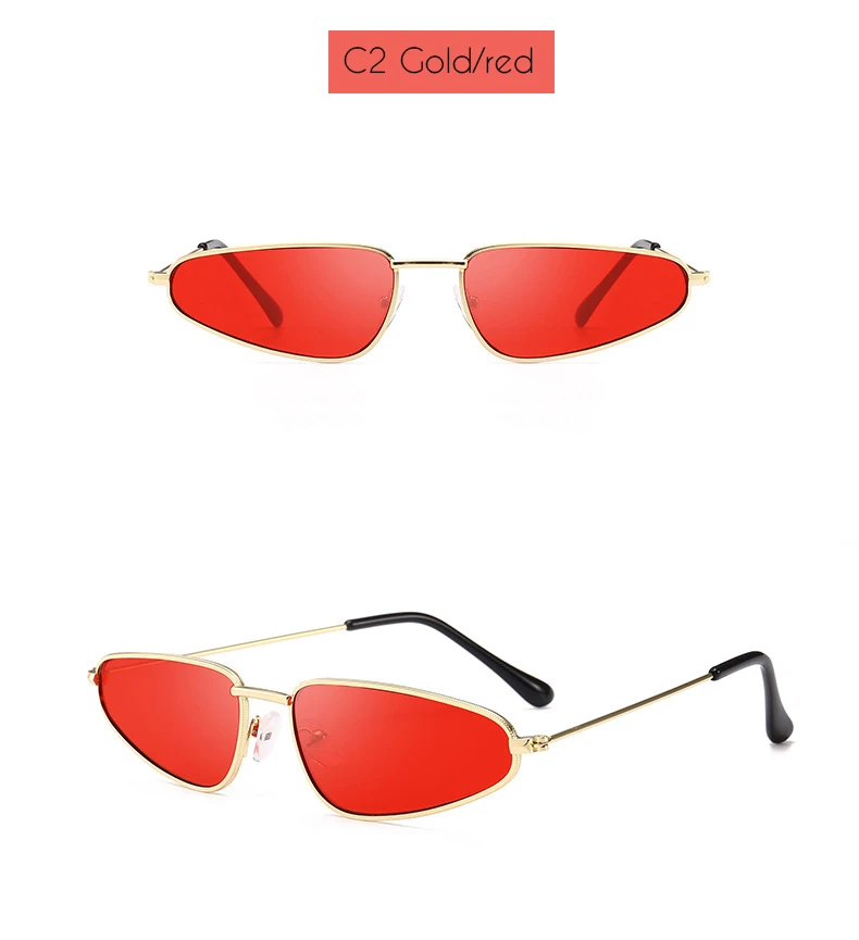 WHO CUTIE тонкие солнцезащитные очки кошачий глаз 90s Женские Ретро брендовые дизайнерские винтажные Розовые Желтые красные линзы CATEYE Солнцезащитные очки оттенки 569