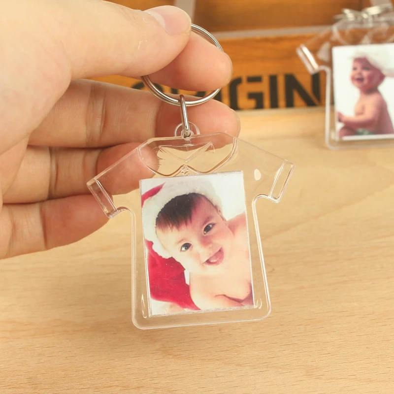 

15PCS Clear acrylic mini photo frame keychain wedding favors and gifts kids birthday party supplies baby shower souvenirs