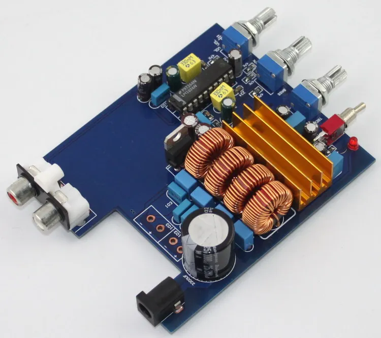 HS-BOX TPA3116 + LM1036 2*50 Вт тоновая плата цифрового усилителя мощности (синий) |