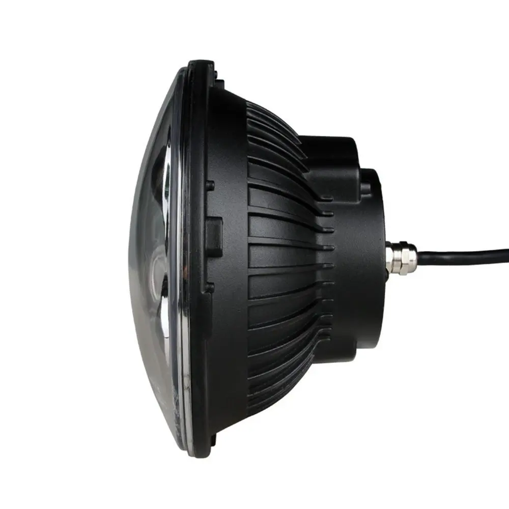  On Sale  2pcs E9 80W LED Auto headlight 7'' Round led headlight led Driving light Head lamp for Jee