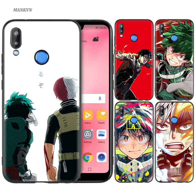 

Silicone Case Cover for Huawei P20 P10 P9 P8 Lite Pro 2017 P Smart+ 2019 Nova 3i 3E Phone Cases Boku no Hero Academia