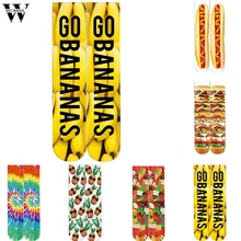 Womail носки Модные хлопковые новые сумасшедшие носки с круглым вырезом забавные красочные продукты длинные носки без пятки подарок пара Новые модные повседневные M22