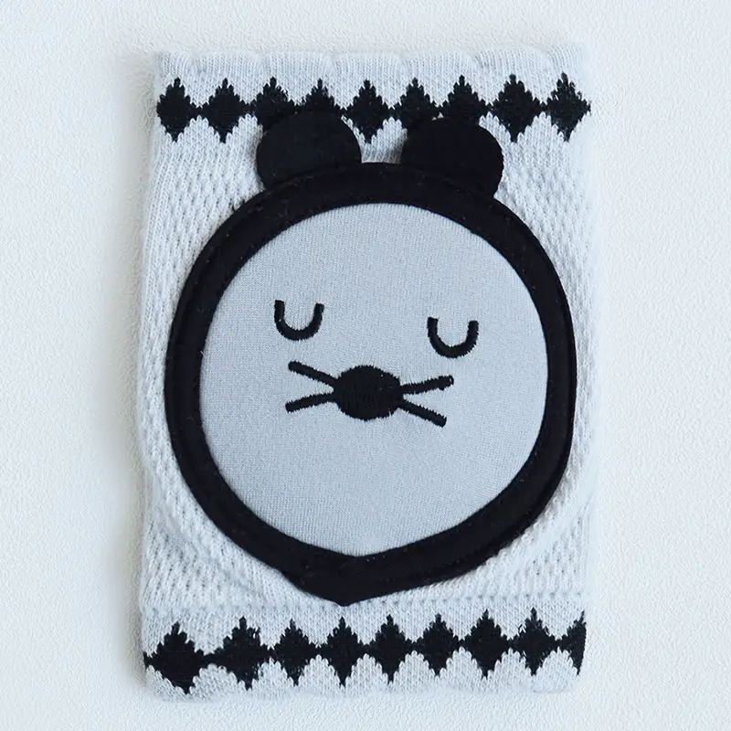 Black Mickey 1 пара, Детские наколенники, массажные защитные подушечки, безопасная ползающая налокотник, подушка для младенцев, сетчатая дышащая подушка для малышей - Цвет: Black Mickey