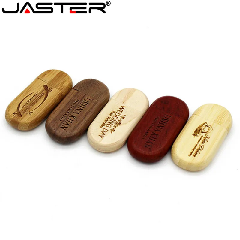 JASTER печать логотипов под заказ на карбонизированный бамбук флеш диск USB 2 0 ручка