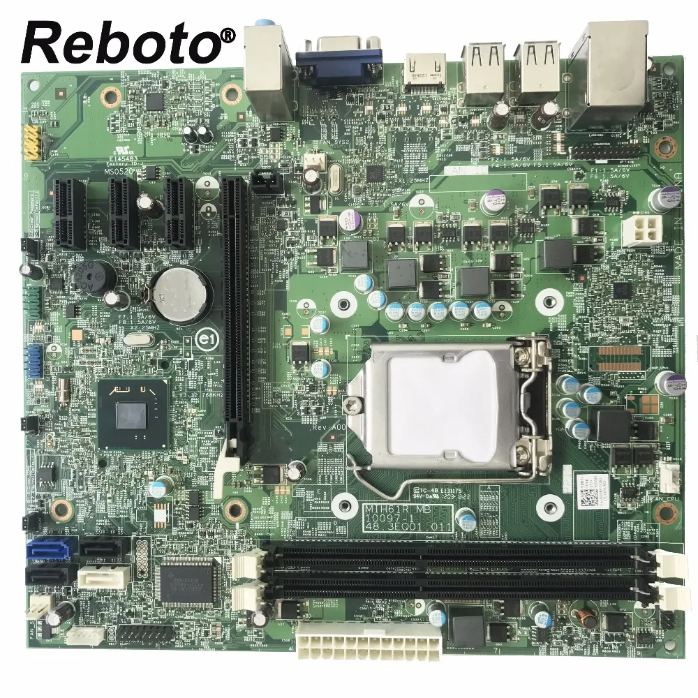 Reboto For Dell Inspiron 620 Desktop motherboard LGA1155 H61 CN-0GDG8Y 0GDG8Y GDG8Y MIH61R 48.3EQ01.011 MB 100% Tested Fast Ship