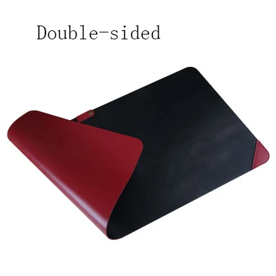 Из искусственной кожи Водонепроницаемый Extra Large 120x60 см игровой Мышь Pad офисный компьютер большой Мышь pad Для женщин Для мужчин Gamer клавиатура Коврик для ноутбука - Цвет: black red 90x45 cm