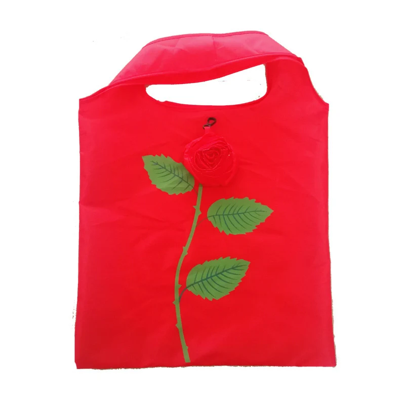 Сумка для покупок Женская Роза для женщин со складным многоразовым складыванием Personnalis Сумка-тоут тканевая бумажная ручка тканевые сумки большие хлопковые - Цвет: Red