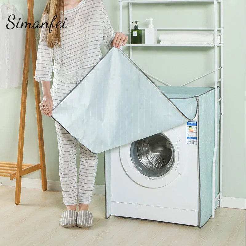 

Simanfei Roller Washing Machine Dust proof Cover 2019 New Fresh Color Printed Dust Cover Waterproof Zippered Protective Covers