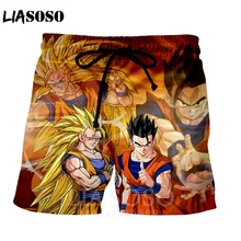 Модные повседневные мужские и женские штаны в стиле панк для отдыха в стиле аниме «Рок» детские спортивные шорты с драконом z Gohan goku Harajuku, пляжные тренировочные брюки, шорты 967