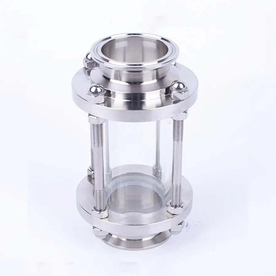 

Brewing Diopter 2" Tri Clamp x 45mm 1-3/4" Pipe OD SUS 304 Stainless Steel Sanitary Flow Sight Glass Homebrew Beer