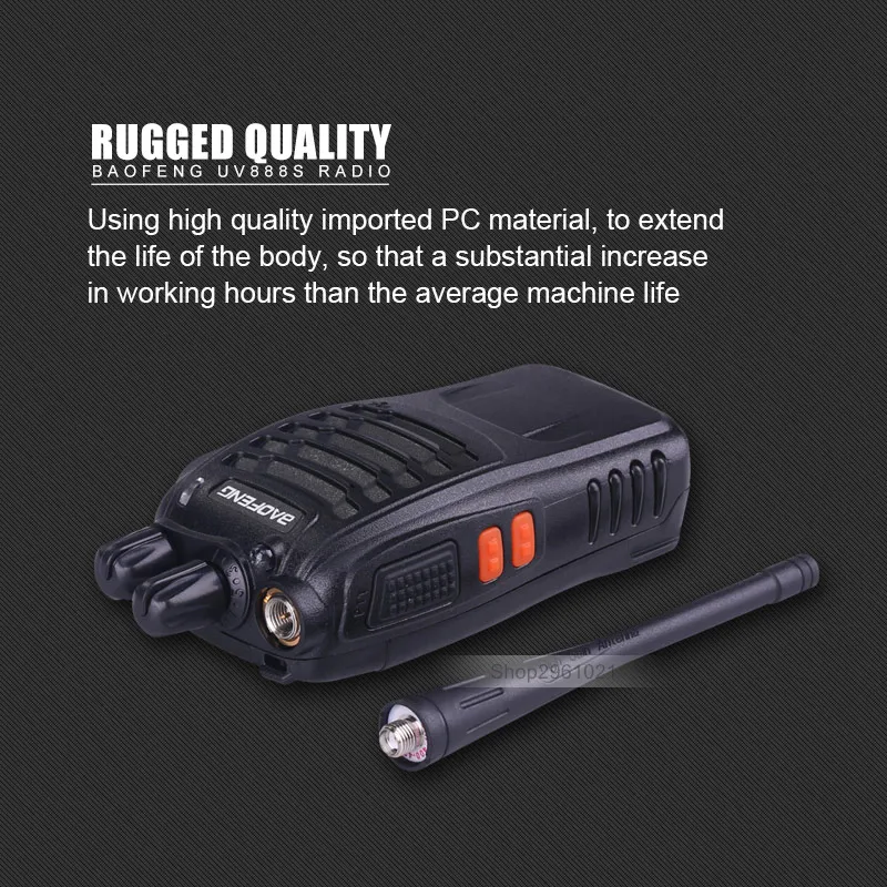 Портативная рация BaoFeng 888S 5 Вт UHF 400 470 м BF двухстороннее оборудование для