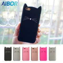 Soft Silicone Case for Samsung GALAXY A3 A5 A7 A8 PLUS J1 J2 J3 J5 J7 Prime 2016/2017/2018 3D Cartoon Black Beard Cat Ears Cover
