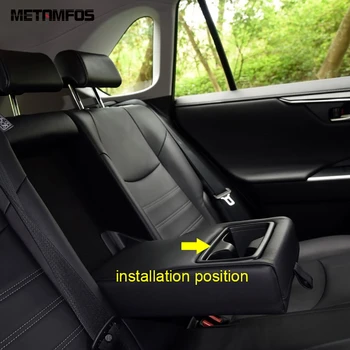 

For Toyota Rav4 Rav 4 2019 2020 Carbon Fiber Rear Cup Holder Water Bottle Decoration Frame Inner Accessories Car Styling Parts