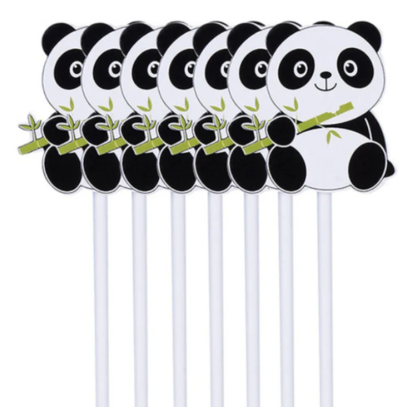 

10pcs/lot Disposable Straws Cartoon Panda Theme Birthday Party Decorations Kids Disposable Tableware Straws Party Supplies