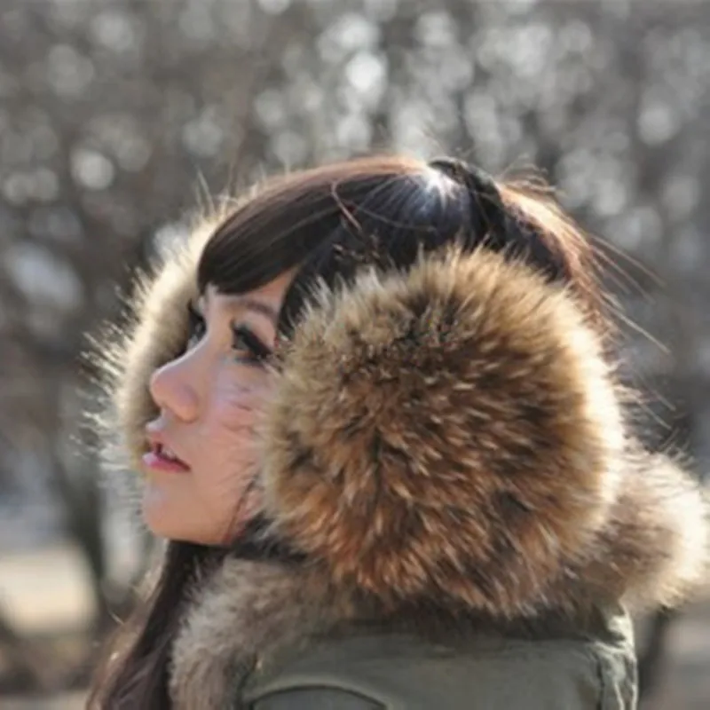 

Fur earmuffsAuthentic raccoon fur earmuffs super 2019 full leather fur ear ear package free shipping