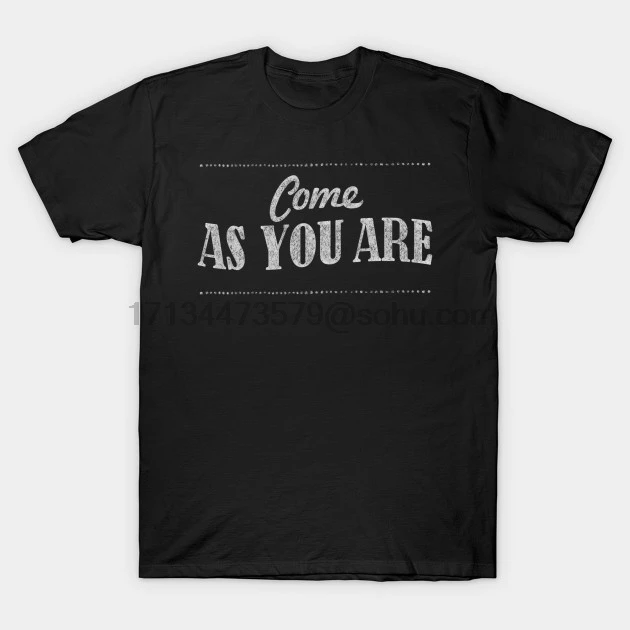

Men t shirt Short sleeve Come As You Are Typographic Lyric Design Lyrics T Shirt Women t-shirt tee tops