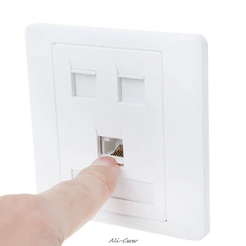 

86 Type Computer Socket Panel CAT5E Network Module RJ45 Cable Interface Outlet NEW