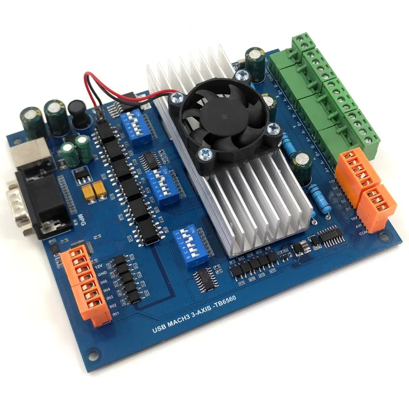 

USB MACH3 CNC 3Axis TB6560 Stepper Motor Driver Board with MPG USB Interface and USB Cable and CD