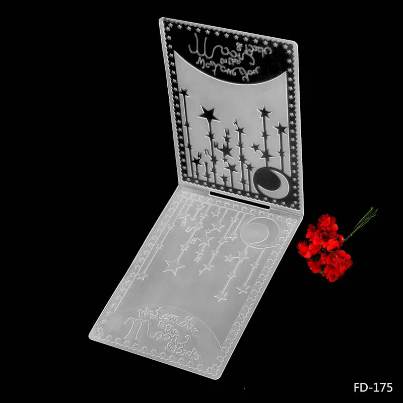 Kinds of Embossing Folders Plastic Scrapbooking For DIY Scrapbook Album Card Decorating Tool Crafts Card Paper Making Decoratio