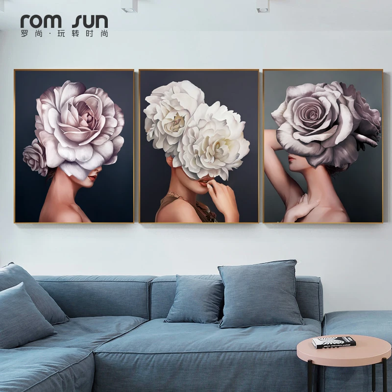 

Abstract Beautiful Feather Angel Canvas Poster And Print Modern Lady Picture Paiting For Living Room Fashion Home Decor Wall Art