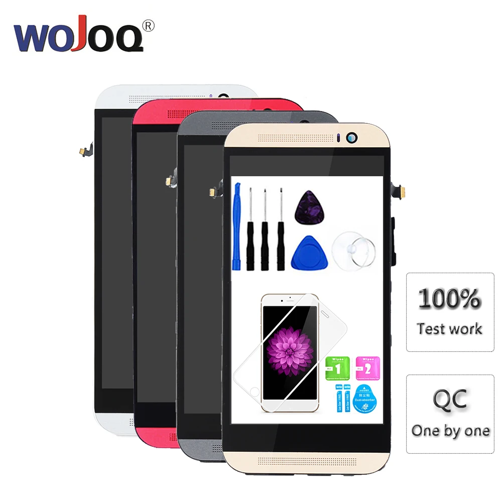 

Original 5.0'' LCD For HTC ONE M8 Display Touch Screen For M8 831c Display LCD Digitizer Assembly With Frame Replacement