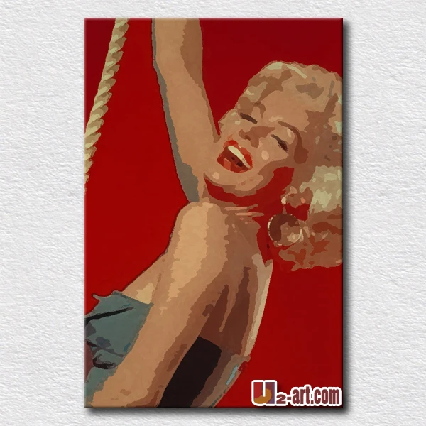 

Sexy lady pop art canvas poster oil painting on canvas wall art for bedroom decoration hand painted painting gift for friends