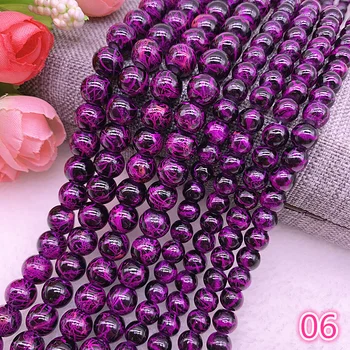 

New 6mm 8mm Colour Charm Glass Beads Loose Spacer Beads for Jewelry Making DIY Handwork Bracelet&Necklace Beautiful #06