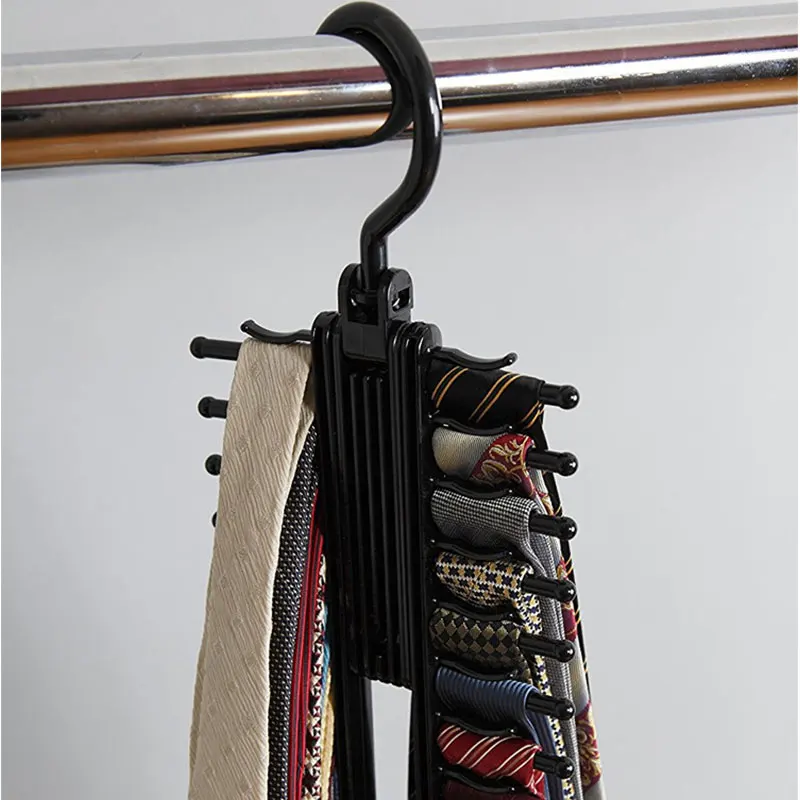 

Fashion 20 Rows Of Tie Frame Creative Hanger Tie Rack Belt Ties Hanging Ties Rack Indoor Hanger Holder Convenient Tools A