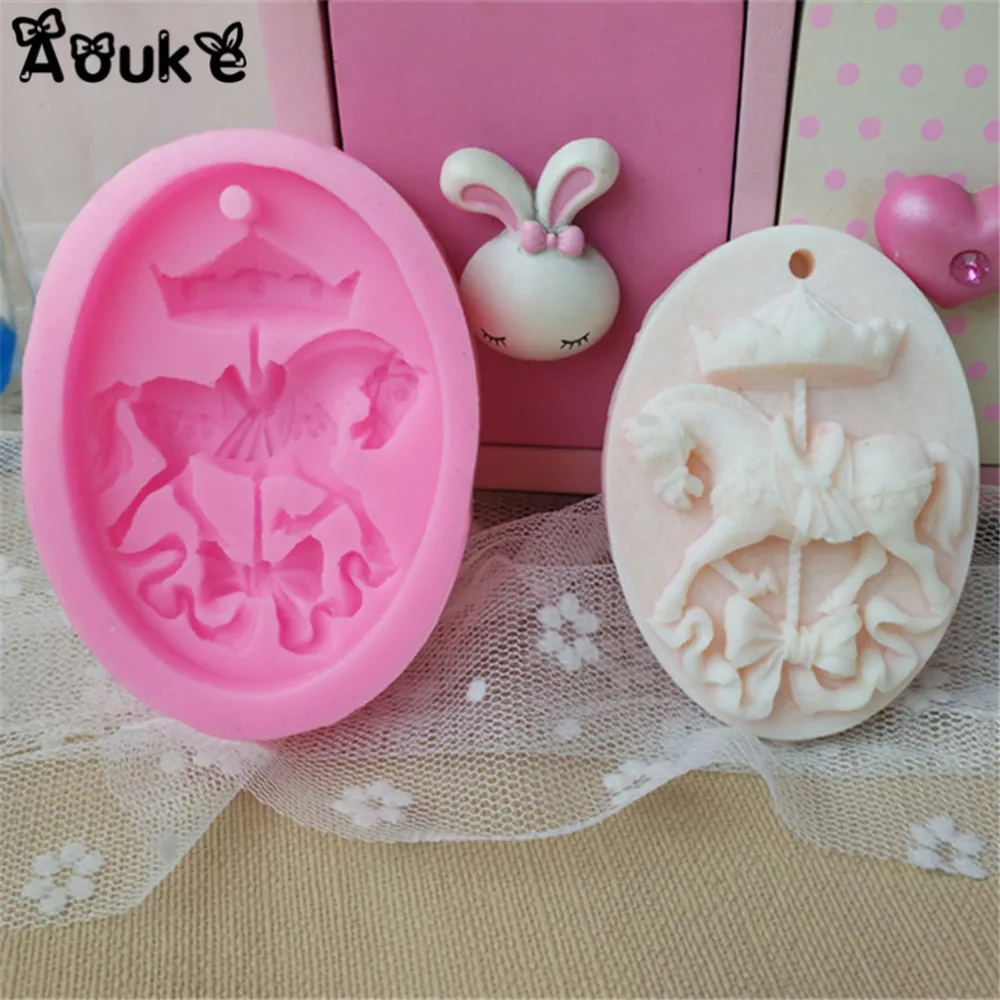 

3D Trojan Horse Shape Soap Silicone Mold Fondant Cake Molds Chocolate Candy Biscuits Moulds DIY Wedding Decoration Baking Tools