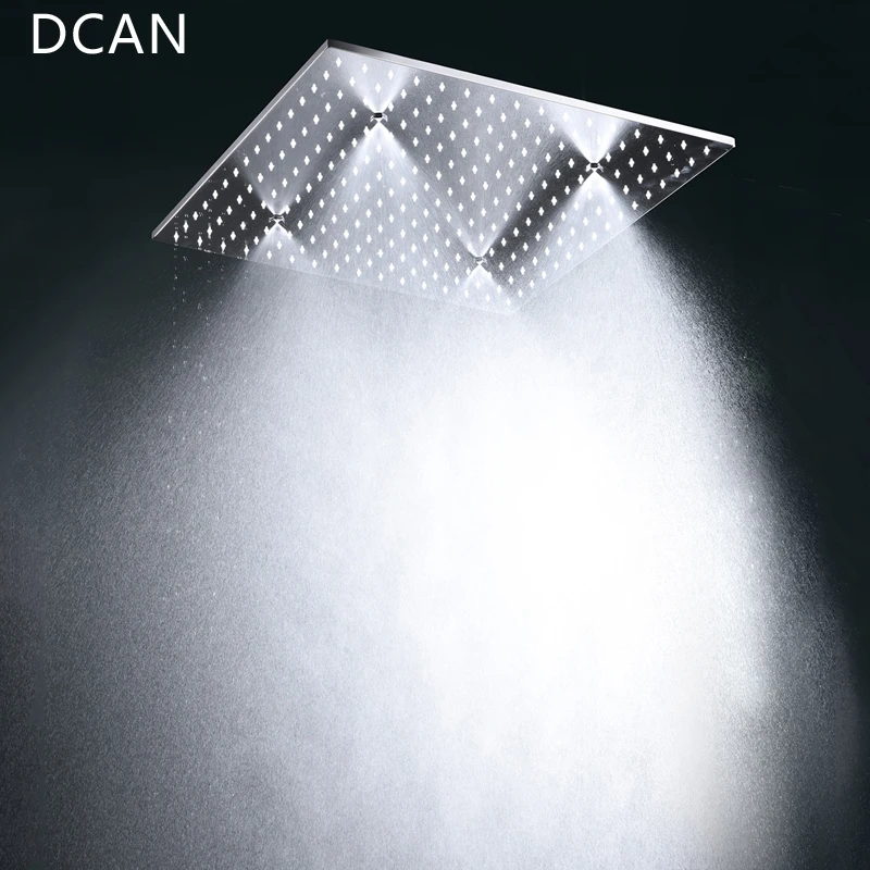  Big 20 Inch Overhead Ceiling LED Rain Spa Shower Head Set Bathroom 5 Function Temperature Controlle - 32839844130