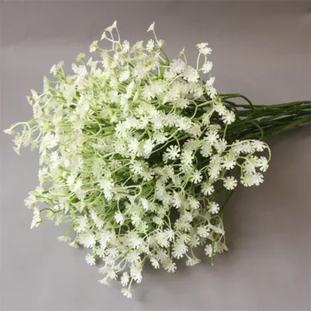 

Fake Single Stem Gypsophila (2 stems/piece) Simulation Babysbreath Plastic Plants for Wedding Home Showcase Decorative Flowers