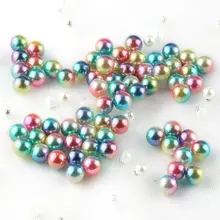 

2 Colors 3mm-8mm Colorful No holes ABS round imitation pearl Garment Beads Wedding dress decoration accessories 100pcs-500pcs