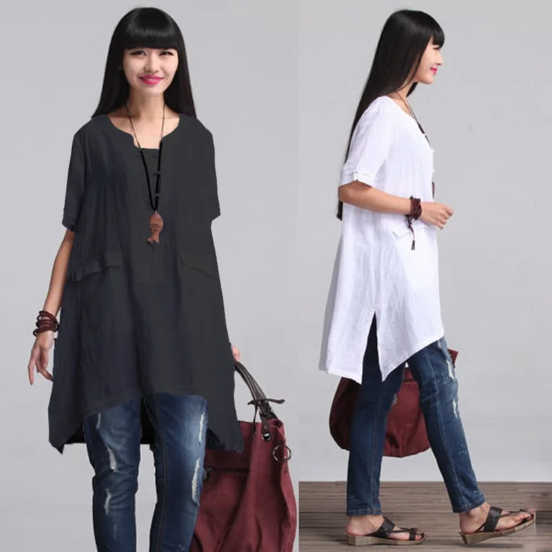 الكورية أعلى س الرقبة شيء صلب منتظم كامل Zanzea زائد حجم النساء شحن مجاني 2019 ربيع جديد قميص فضفاض عارضة مهرج كم