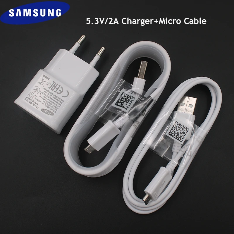 

Original Samsung 5.3V/2A Fast EU Charger 100/150cm Micro USB Cable For Galaxy S3/S4/S6 Edge Plus/S7 Edge/Note 4 5 QC 3.0 Adapter