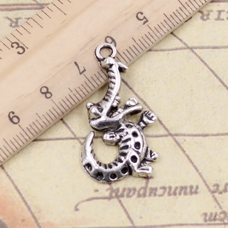 10pcs Charms Alligator Crocodile 34x18mm Tibetan Silver Color Pendants Antique Jewelry Making DIY Handmade Craft | Украшения и